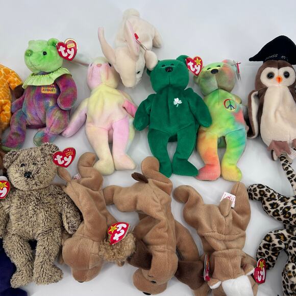 TY Beanie Babies Lot of 19 Vintage 1990s–2000s Plush Millennium Bear Owl PVC - Picture 5 of 12